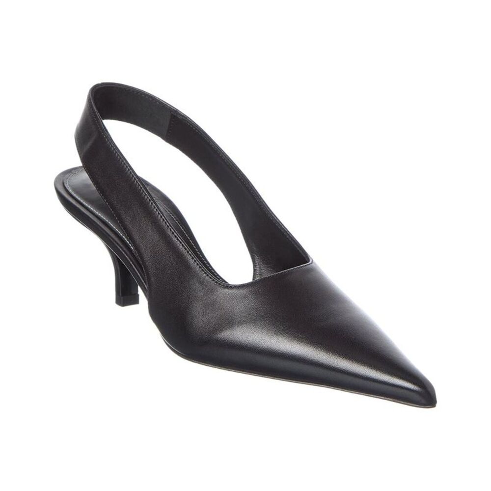 Toteme Classic Leather Slingback Pump, Black